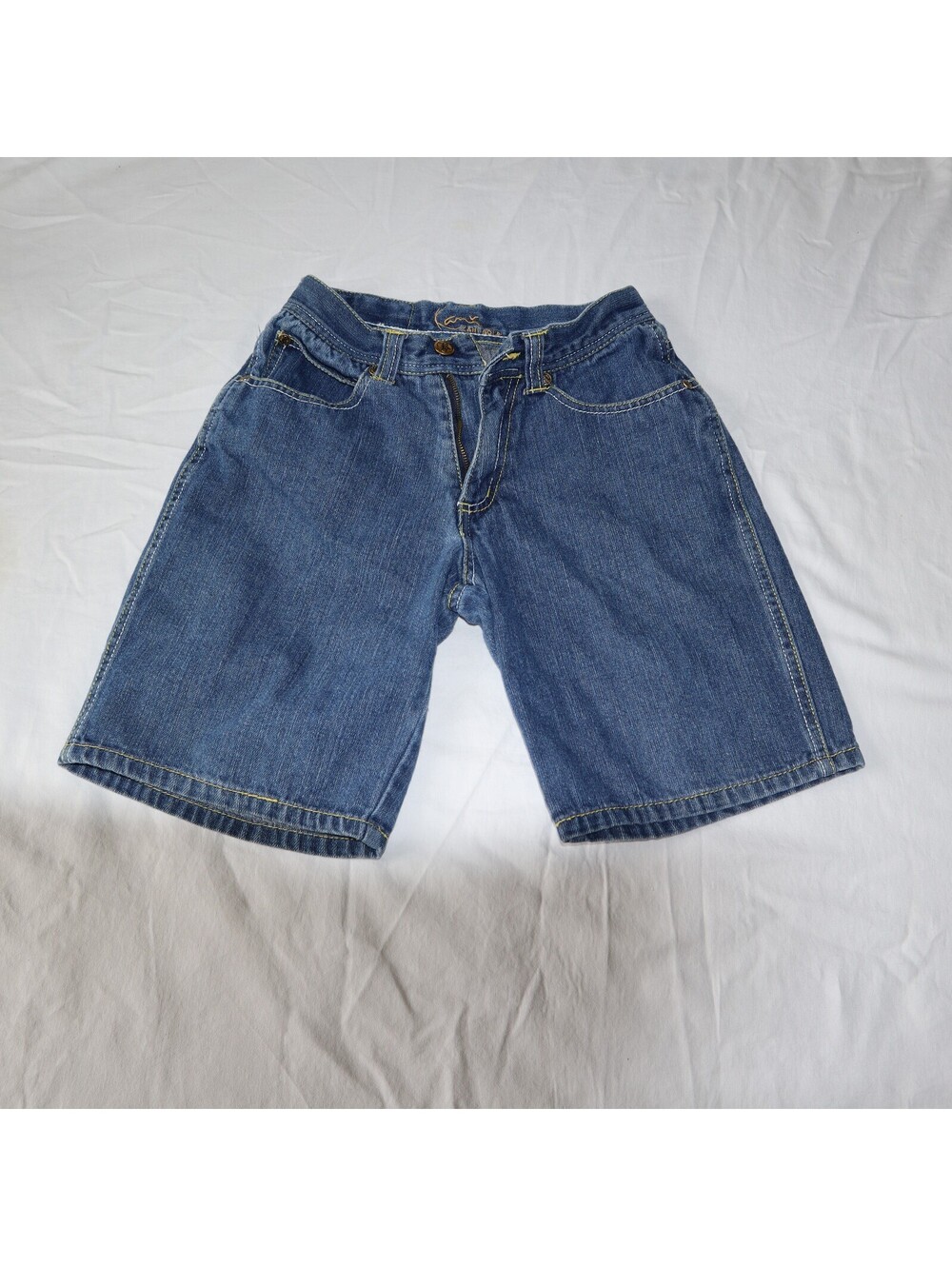 Karl Kani Boys Denim Shorts Size 8 Light Wash Classic Fit